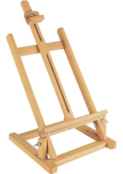 Doğal Seramik Hamuru Masaüstü Şövale Ayarlı Ahşap Resim Şovalesi Ressam Sehpası 70CM