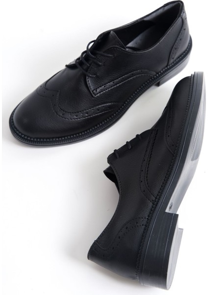 Kadın Günlük Ayakkabı - Oxford Siyah Rugan modelleri