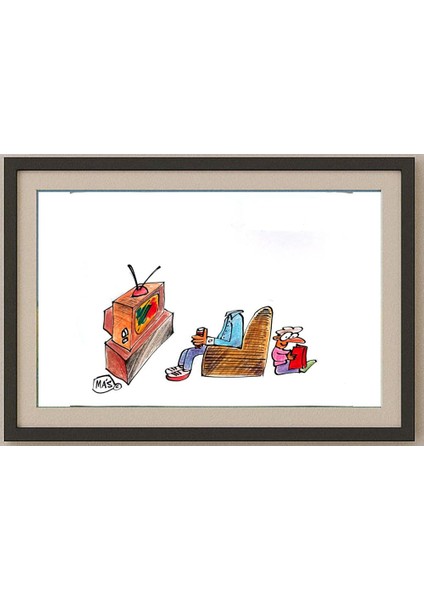 Sergio Mas 29X21CM Orijinal Karikatür Tablo