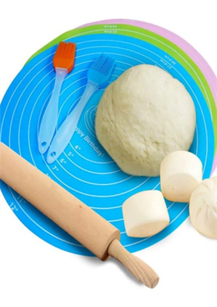 Yuvarlak Yapışmaz Premium Kalite Ölçülü Silikon Hamur Açma Matı 30CM /kek Pasta Pişirme Kağıdı Işlev modelleri