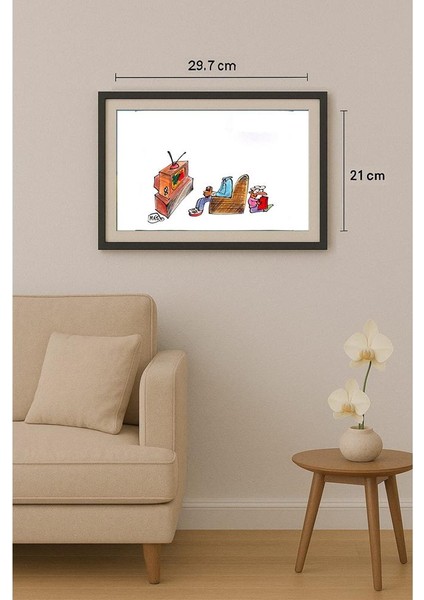 Sergio Mas 29X21CM Orijinal Karikatür Tablo fiyatları