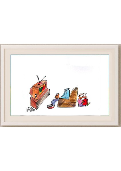 Sergio Mas 29X21CM Orijinal Karikatür Tablo fırsatları