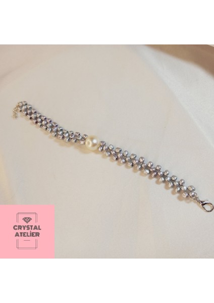 Gümüş Boncuklu Miyuki Incili Bileklik – El Yapımı Kadın Bileklik – Zarif Şık Boncuk Bileklik – Hediyelik Trend Takı Aksesuar - Inci Bileklik - Barok Inci Bileklik - Gümüş Bileklik fırsatları