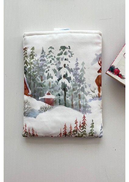 Geyik Desenli Kumaş Kitap Kılıfı modelleri