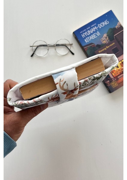 Geyik Desenli Kumaş Kitap Kılıfı fırsatları
