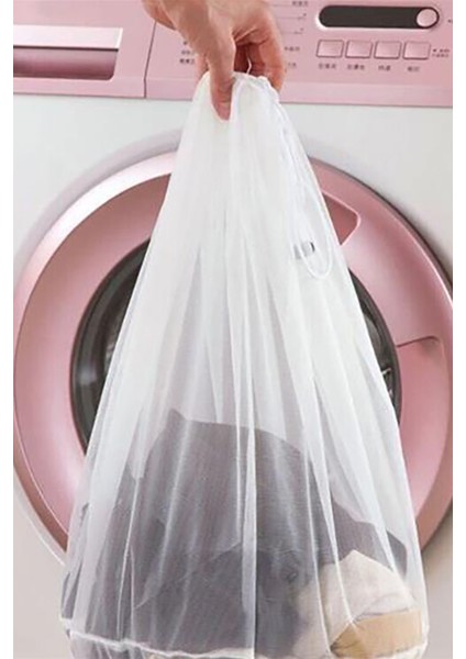 Çamaşır Yıkama Filesi Renkli Ipli 40X60 cm (Büyük Boy)