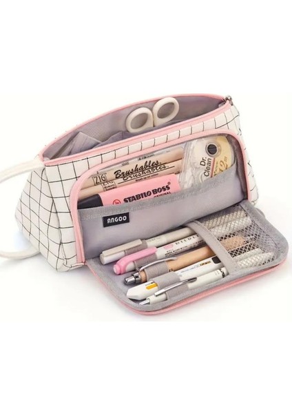 Angoo Çok Fonksiyonlu Geniş Kapasiteli Kanvas Kalemlik