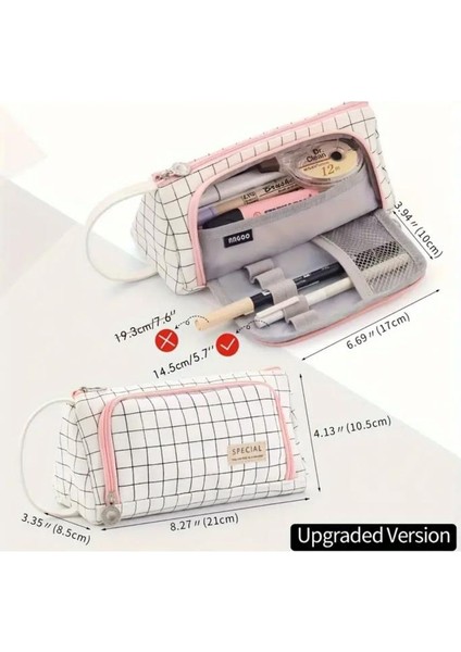 Angoo Çok Fonksiyonlu Geniş Kapasiteli Kanvas Kalemlik fırsatları