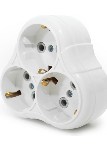 Papatya Yonca 3'lü Grup Priz Fiş Priz Topraklı Çoklu Çoğaltıcı Kablosuz Üçgen