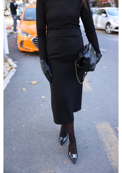 Arkadan Yırtmaçlı Kalem Etek fiyatları