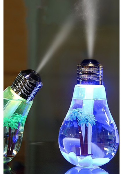 LED Işıklı Ampül Hava Nemlendirici Buhar Makinası Gece Lambası fiyatları