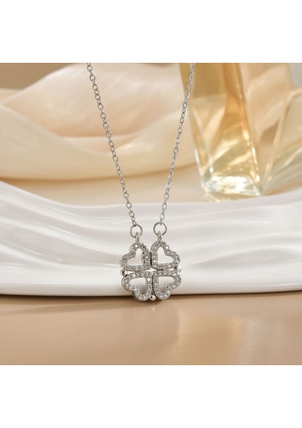 Yeni Kıdemli Işık Duygusu Lüks Mikro Set Zirkonya Bakır 18 Ayar Altın Kaplama Kolye Kolye Köprücük Kemiği Zinciri Takı ile Kadın Moda (Yurt Dışından)