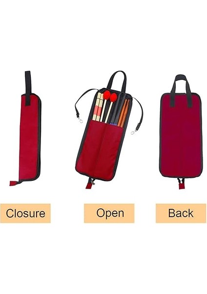 Baget Çantası, Irın 5 Renk Davul Sopa Depolama Asılı Çanta Baget Saplı Taşınabilir Çanta (Kırmızı) fırsatları