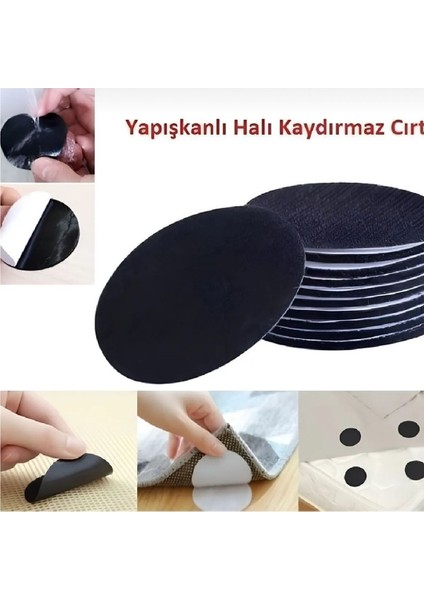 10 Adet Halı Araç Paspası Nevresim Örtü Kaydırmaz Cırt Bant Seti Yapışkanlı Halı Kaydırmaz Özel