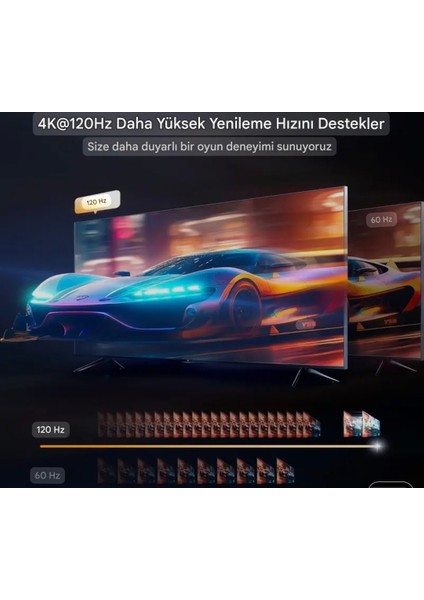 HDMI Dağıtıcı 8K/60Hz+4K/120Hz 2 Giriş 1 Çıkış HDMI Switcher Düğmesi HDMI 2.1 Splitter Anahtarı Type-C Güç Kablosu Hediye CE Lisanslı Orjinal