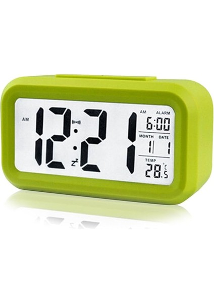 Optik Masaüstü Saat Takvim Termometre Yeşil