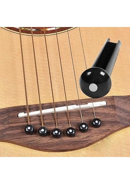 Klasik Akustik Gitar Köprü Pim Seti Gitar Pim Somunu Seti Gitar Parçaları Müzik Aleti Aksesuarları Siyah fırsatları