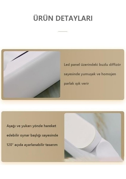 Geldi Şarjlı LED Lamba Kablosuz Micro USB Mıknatıslı 6W LED Işık 3 Farklı Işık Modu Cata Martı LED Aplik (Beyaz) fırsatları