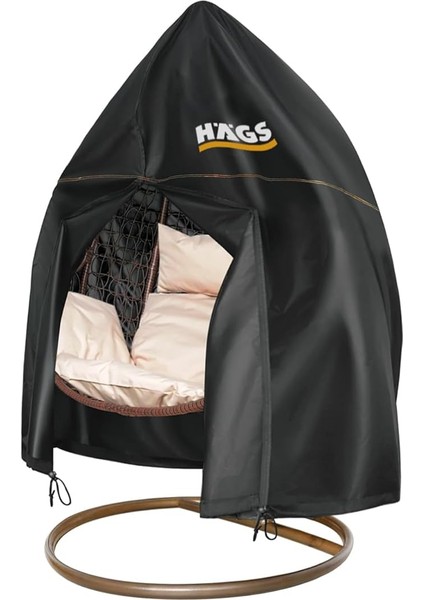 Bahçe Salıncağı Örtüsü, Rattan Salıncak Koltuk Koruma Kılıfı Brandası, Hamak Sandalye Dış Mekan Su Geçirmez Mobilyası Koruyucu Örtü - 190 x 115CM