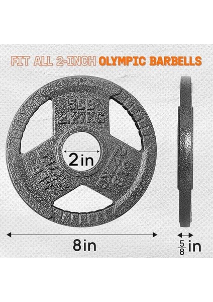 Olimpik Ağırlık Plakaları/dökme Demir Ağırlık Plakaları, Halter Egzersizleri Için Uygun, Güç, Esneklik Eğitimi (Tek, Çift ve Set) fiyatları