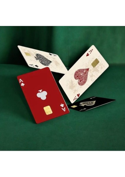 Major Selection Iskambil Kâğıdı Kredi Kartı Kaplama & Sticker Renkli 4 Parça