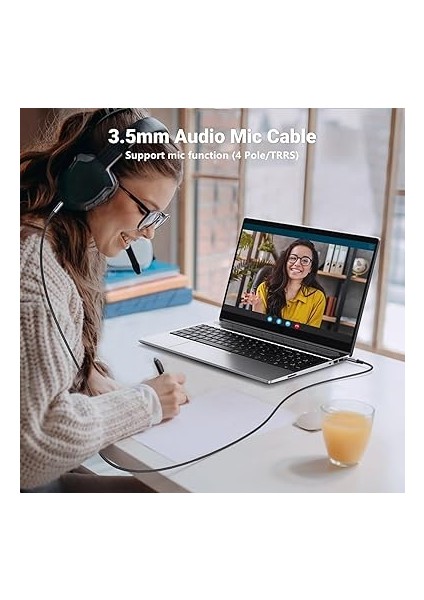 3.5mm Hi-Fi Erkek To Erkek Trrs Aux Ses ve Mikrofon Kablosu 2 Metre fiyatları