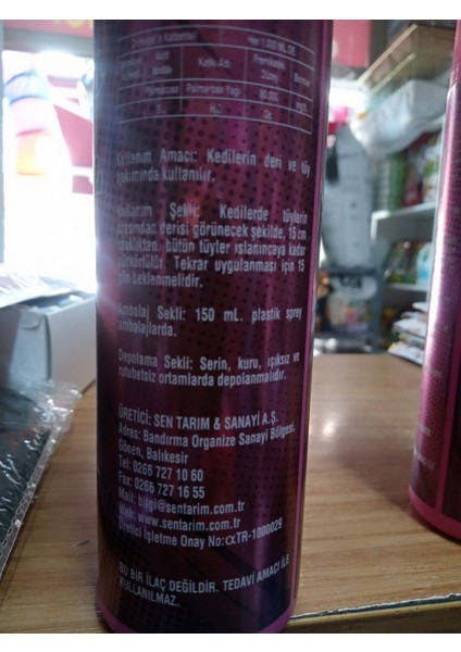 Kedi Tüy ve Bakım SPREYİ 150 ML 2 ADET modelleri