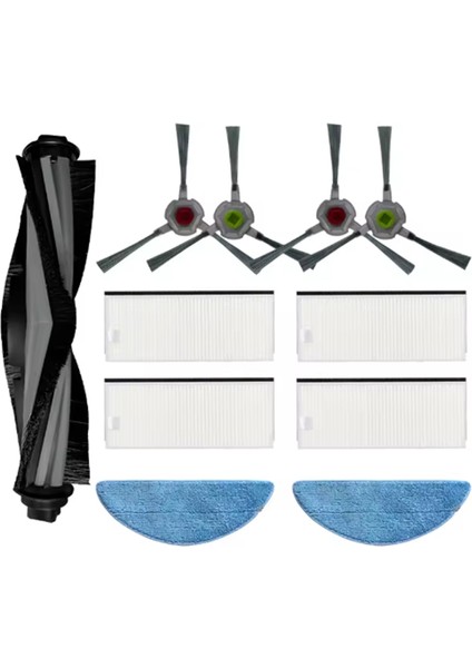 Yeedi K650 Kendiliğinden Boşalan Robot Süpürge Için 11 Adet Ana Yan Fırça Bez Toz Torbası Temizleyici Parça Değişimi (Yurt Dışından)