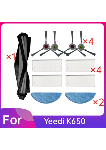 Yeedi K650 Kendiliğinden Boşalan Robot Süpürge Için 11 Adet Ana Yan Fırça Bez Toz Torbası Temizleyici Parça Değişimi (Yurt Dışından) fiyatları
