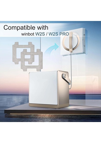 Ecovacs W2S/W2S Pro Pencere Süpürgesi Robotu Yedek Aksesuarları Için 12 Adet Yıkanabilir Paspas Bezi Temizlik Bezi (Yurt Dışından) fırsatları