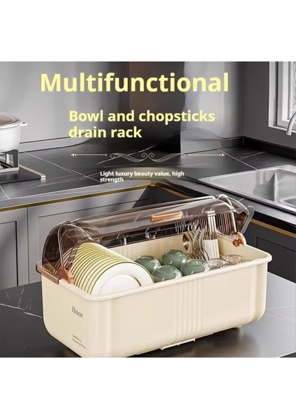 Kapaklı Büyük Yemek Çubukları Saklama Kutusu - Bulaşıklar ve Mutfaklar Için Mutfak Tezgah Düzenleyici Drenaj Dolap Özelliği (Yurt Dışından) indirimleri