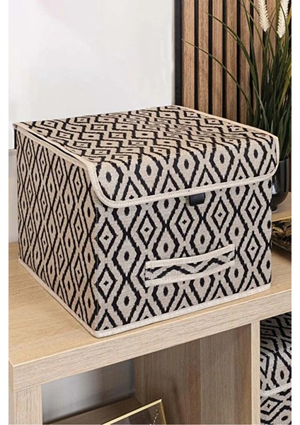 (2 Adet)Çok Amaçlı Kapaklı Kutu, Dolap Raf Düzenleyici, Dekoratif Saklama Kutusu 30X30X23 cm modelleri