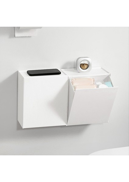 2pcs Kare Duvar Hung Depolama Kutusu Banyo Yarı Fillu Kağıt Havlu Çöp Çantası Çok Fonksiyonlu Raf (Yurt Dışından) fiyatları