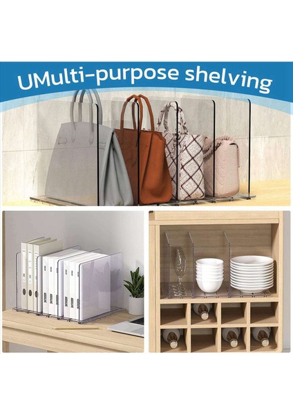 Dolap Için 2x Çanta Organizatörü Dolap Organizasyonu Için Raf Bölücüler Dolaplar Için Ayarlanabilir Plastik Çanta Organizatörleri (Yurt Dışından) indirimleri