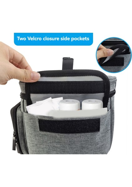 Medicine Depolama Çantası Boş Kilitlenebilir Hap Şişe Organizatör Portatif Fermuarlı Torbalar ile Ev Seyahati Için Ilaç Kutusu B (Yurt Dışından) fiyatları