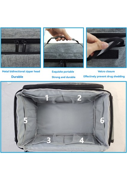 Medicine Depolama Çantası Boş Kilitlenebilir Hap Şişe Organizatör Portatif Fermuarlı Torbalar ile Ev Seyahati Için Ilaç Kutusu B (Yurt Dışından) modelleri