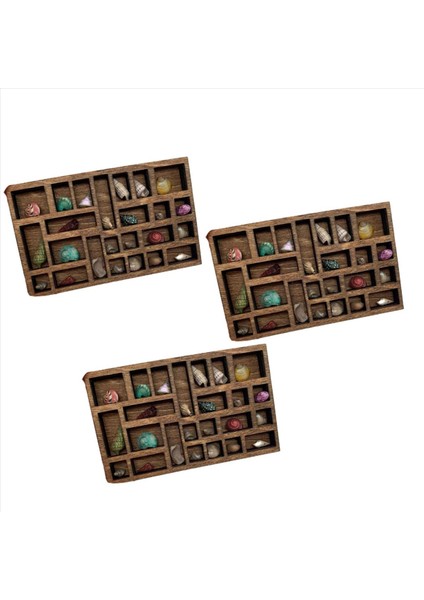 3x 1 12 Minyatür Biblo Raf Minyatür Kristal Raf Dollhouse Minyatür Dekor Yazıcılar Tepsi Minyatür (Yurt Dışından)