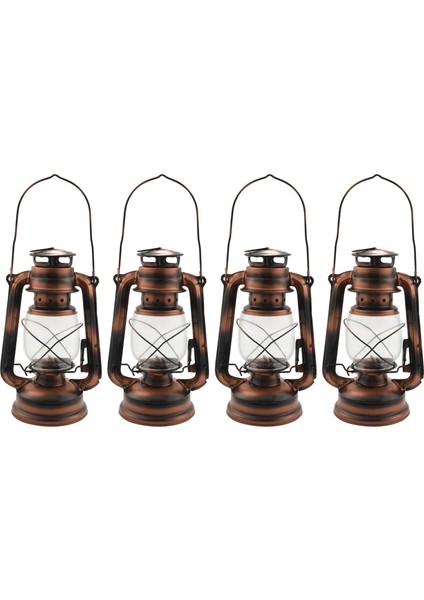 4pcs 25CM Demir Antika Bronz Yağ Fenerleri (Kapak) Nostaljik Açık Kamp Sızıntı Kanıt Mührü Açık Kamp Işık (Yurt Dışından)