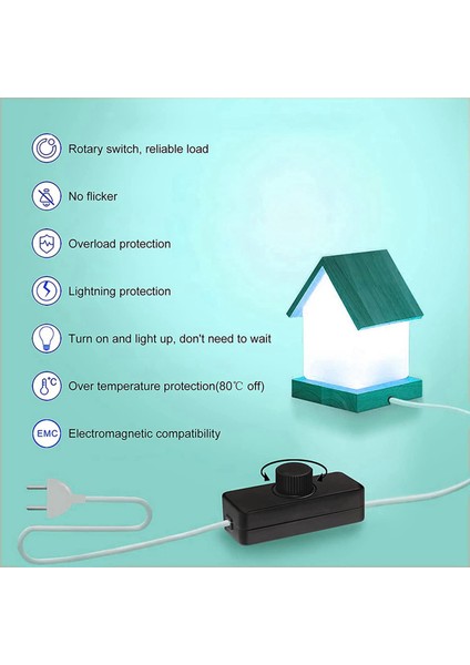 2x Sline LED Dimmer Anahtarı Dökülebilir 3-100W Led/akkor Siyah Için Döner Döner Açık/kapalı ve Düğüm Kontrolü Dimmer (Yurt Dışından) modelleri