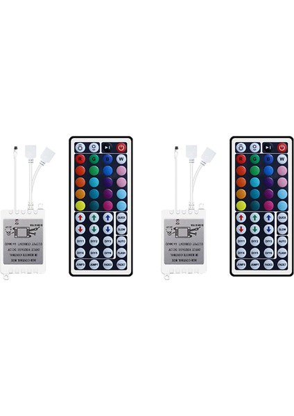 2x LED Şerit Rgb Kontrol Kutusu Uzak 44KEYS Rgb Kontrol Kutusu 44KEY (Yurt Dışından)
