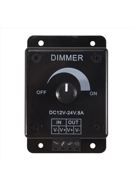 Siyah LED Dimmer Switch Dc 12V 24V 8A Ayarlanabilir Parlaklık Lamba Silini Şerit Sürücüsü Tek Renkli Işık Güç Kaynağı Denetleyicisi (Yurt Dışından)