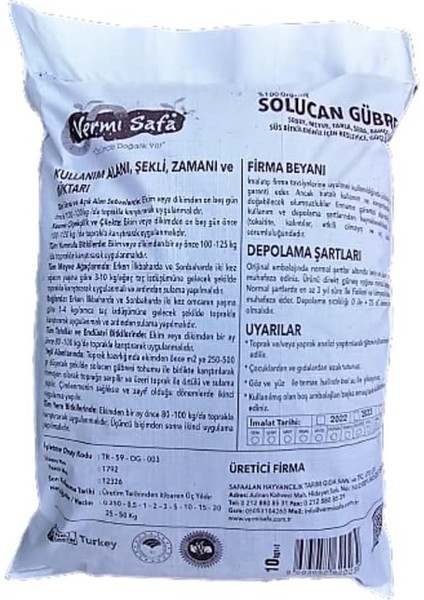 %100 Organik Katı Solucan Gübresi 10 kg Lamine Çuvallı modelleri