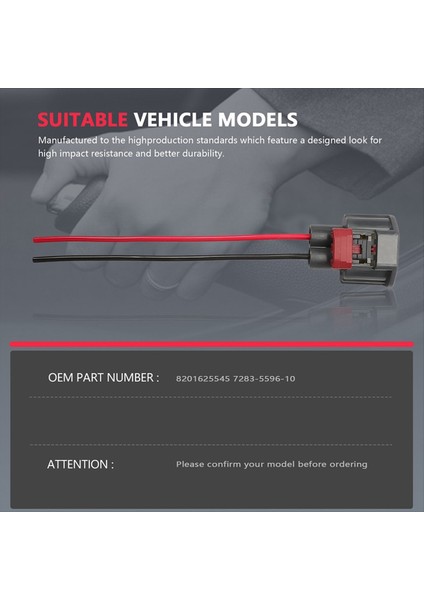 Fren Kablosu Kablo Demeti Otomotiv Su Geçirmez Tel Konektörleri 8201625545 7283-5596-10 Renault Grand Scenic 3 2009-2016 (Yurt Dışından) fiyatları