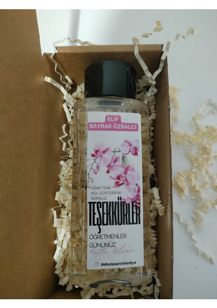 Öğretmenler Günü Hediyesi – Isme Özel 200 ml Hediyelik Kolonya (Özel Hediye Kutulu) Teşekkürler Model fiyatları