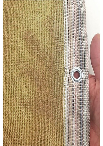 Güneş Geçirmez Gölgelik File, Gölgeleme Tülü, Çit Filesi, Balkon Gölgeliği 3x2 M2 -Krem