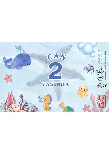 36 Adet Su Altı Deniz Temalı Isme Özel Köpük Baloncuk – Doğum Günü Hediyeliği ve Parti Süsü fiyatları