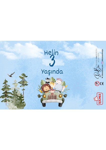 36 Adet Sevimli Hayvanlar Temalı Isme Özel Köpük Baloncuk – Doğum Günü Hediyeliği ve Parti Süsü fiyatları