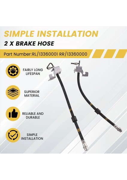 13360000 13360001 Araba Arka Sol Arka Sağ Fren Hortumu / Fren Yağı Besleme Hortumu Chevrolet Cruze 2009-2015 (Yurt Dışından) fırsatları