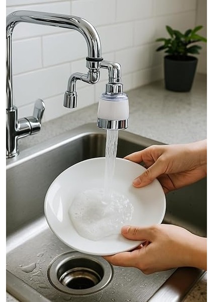 1080° Dönebilen Filtreli Musluk Başlığı – Su Tasarruflu Perlatör Başlık, Oynar Başlı Sistem, Lavabo & Mutfak Uyumlu, Yüksek Basınçlı, Kolay Montaj fırsatları