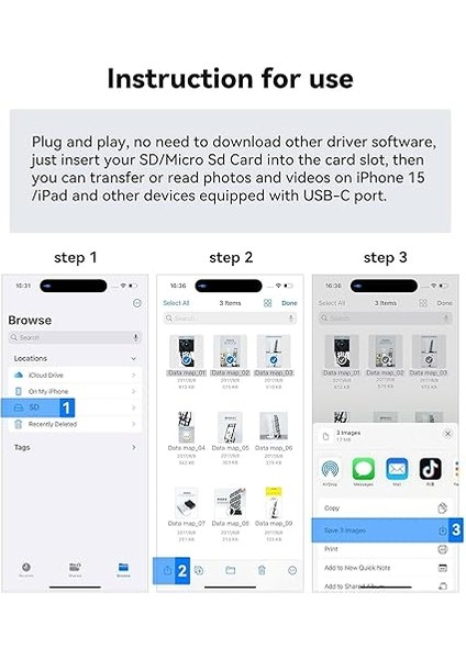 MT38 Android ve iPhone 15 ile Uyumlu Type-C Çevirici Adaptör Micro Sd ve Sd Kart Okuyucu indirimleri